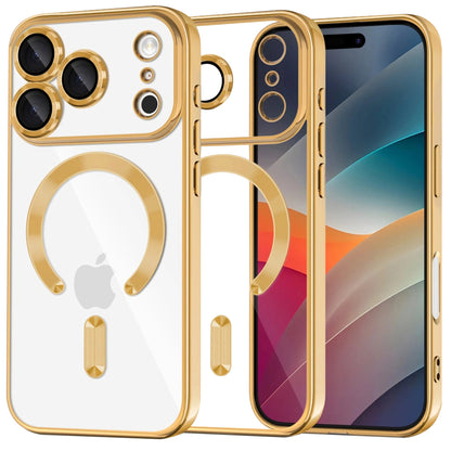 Étui MagSafe pour Apple iPhone 17 Pro, Techsuit, Luxury Crystal, Doré