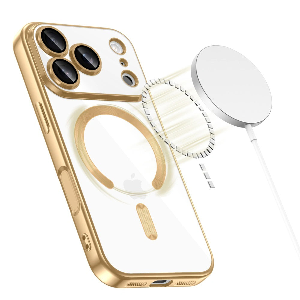 MagSafe Hülle für Apple iPhone 17 Pro, Techsuit, Luxury Crystal, Schwarz