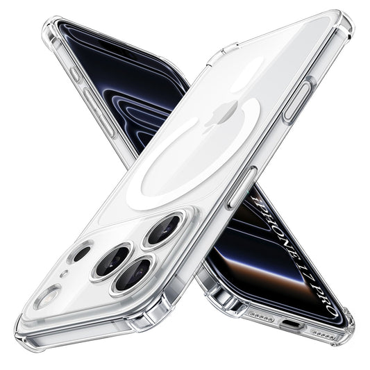 MagSafe Hülle für Apple iPhone 17 Pro, Techsuit, Stoßfest, Transparent