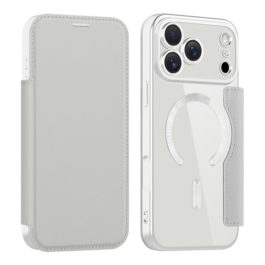 Étui MagSafe pour Apple iPhone 17 Pro, Techsuit, SmartMag Book, Gris