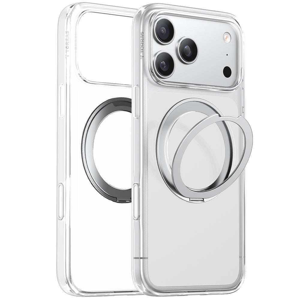Coque MagSafe pour Apple iPhone 17 Pro, Torras, Ostand Pro, Transparente