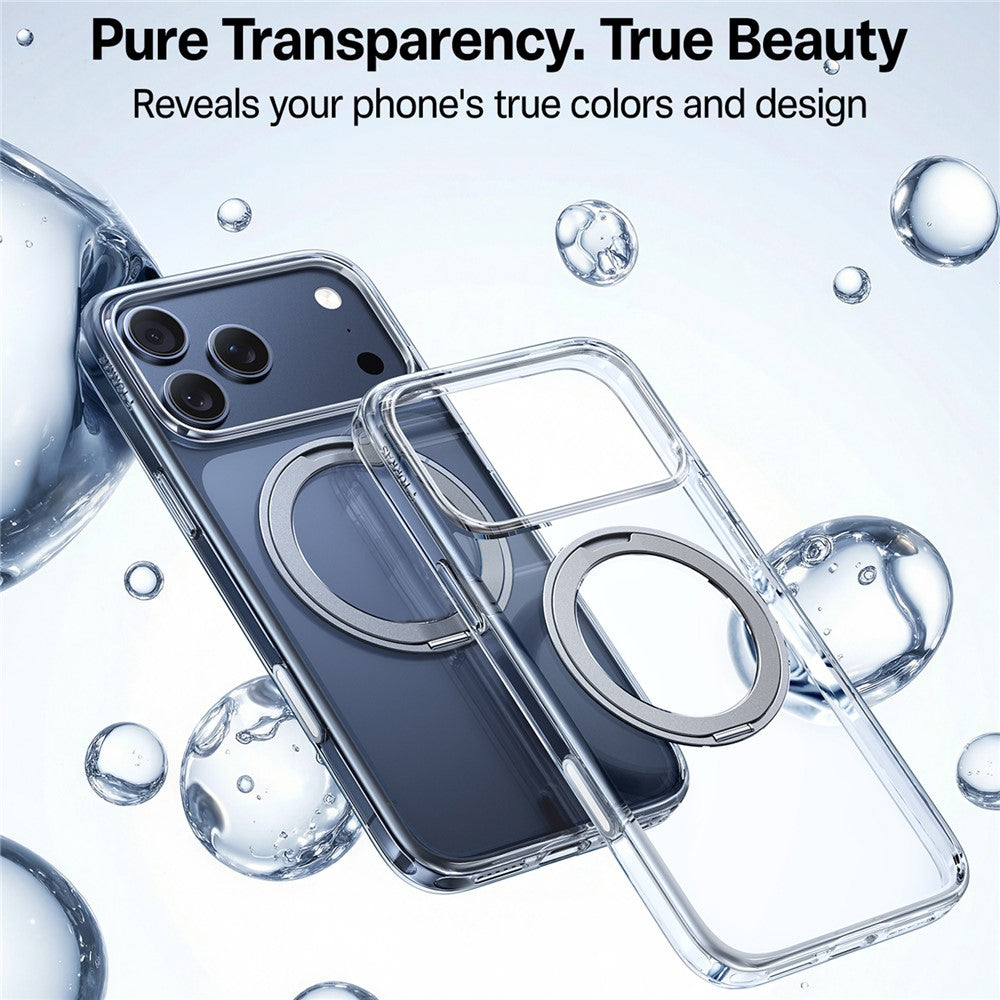 Coque MagSafe pour Apple iPhone 17 Pro, Torras, Ostand Pro, Transparente