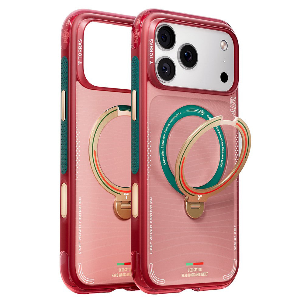 Coque MagSafe pour Apple iPhone 17 Pro, Torras, Ostand Q3 Air, Wave of Passion