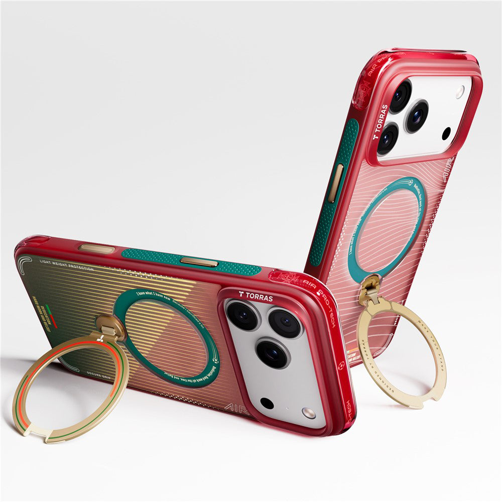 Coque MagSafe pour Apple iPhone 17 Pro, Torras, Ostand Q3 Air, Wave of Passion