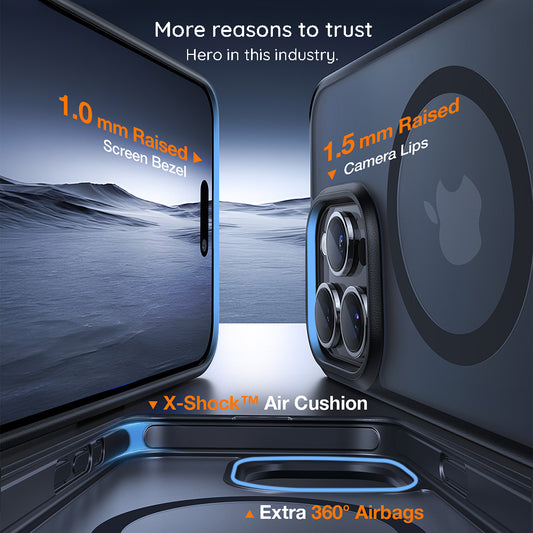 Coque MagSafe pour Apple iPhone 17 Pro, Torras, Pstand, Transparente