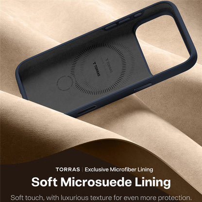 Étui MagSafe pour Apple iPhone 17 Pro, Torras, QPRO Silicone, Bleu