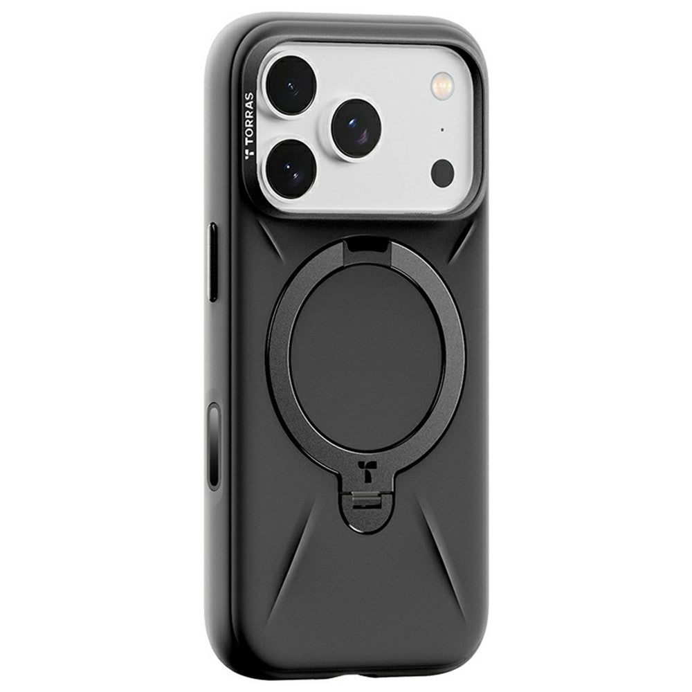 MagSafe Hülle für Apple iPhone 17 Pro, Torras, QPRO Silikon, Schwarz