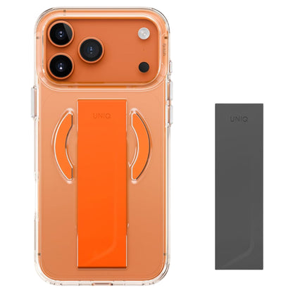 Coque MagSafe pour Apple iPhone 17 Pro, UNIQ, Heldro Air MagClick, Orange Transparente