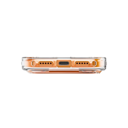 Coque MagSafe pour Apple iPhone 17 Pro, UNIQ, Heldro Air MagClick, Orange Transparente