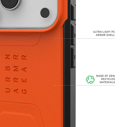 Coque MagSafe pour Apple iPhone 17 Pro, Urban Armor Gear, Civilian, Orange
