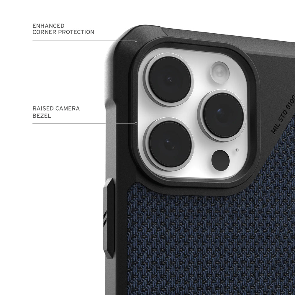 Étui MagSafe pour Apple iPhone 17 Pro, Urban Armor Gear, Metropolis LT Kevlar, Bleu Marine