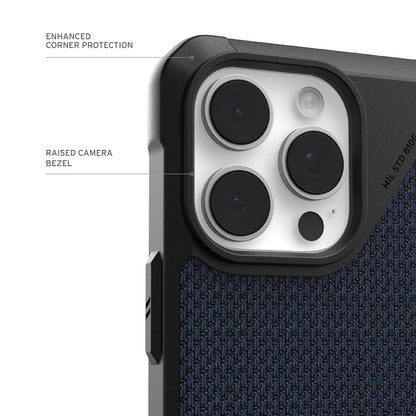 Étui MagSafe pour Apple iPhone 17 Pro, Urban Armor Gear, Metropolis LT Kevlar, Bleu Marine