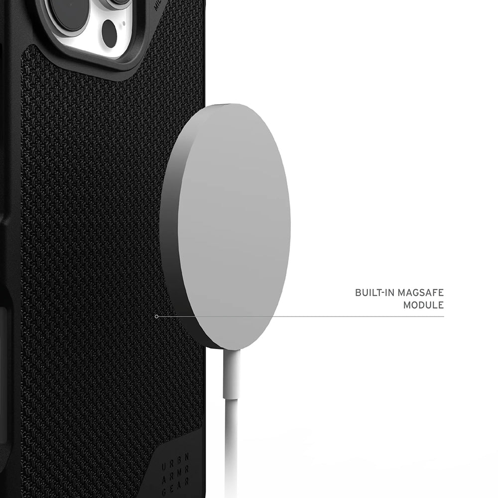 Coque MagSafe pour Apple iPhone 17 Pro, Urban Armor Gear, Metropolis LT Kevlar, Noire