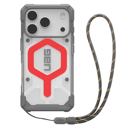Coque MagSafe pour Apple iPhone 17 Pro, Urban Armor Gear, Pathfinder Clear avec Lanière, Rose