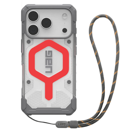 MagSafe Hülle für Apple iPhone 17 Pro, Urban Armor Gear, Pathfinder Clear mit Lanyard, Rosa