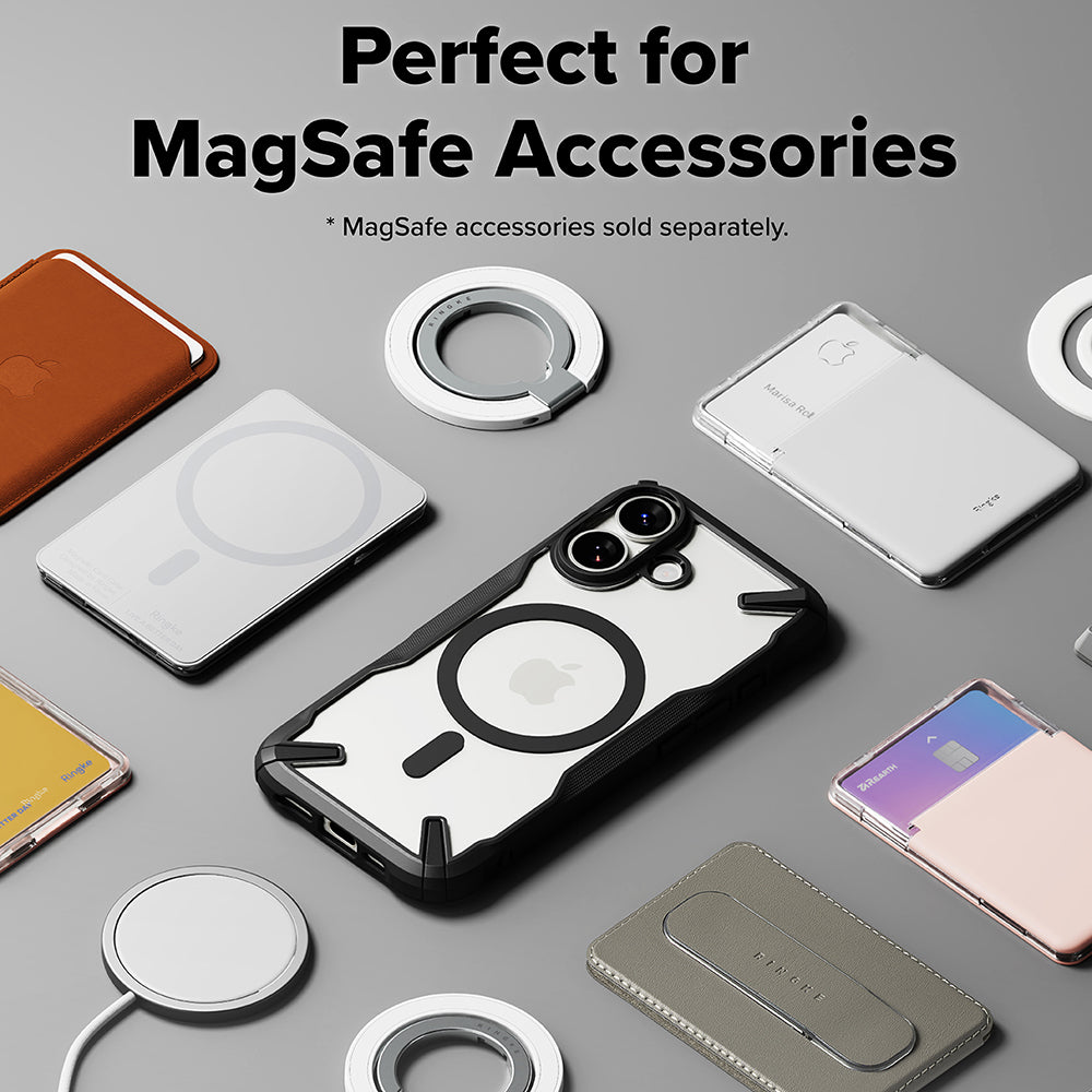 Coque MagSafe pour Apple iPhone 17, Ringke, Fusion X, Noire