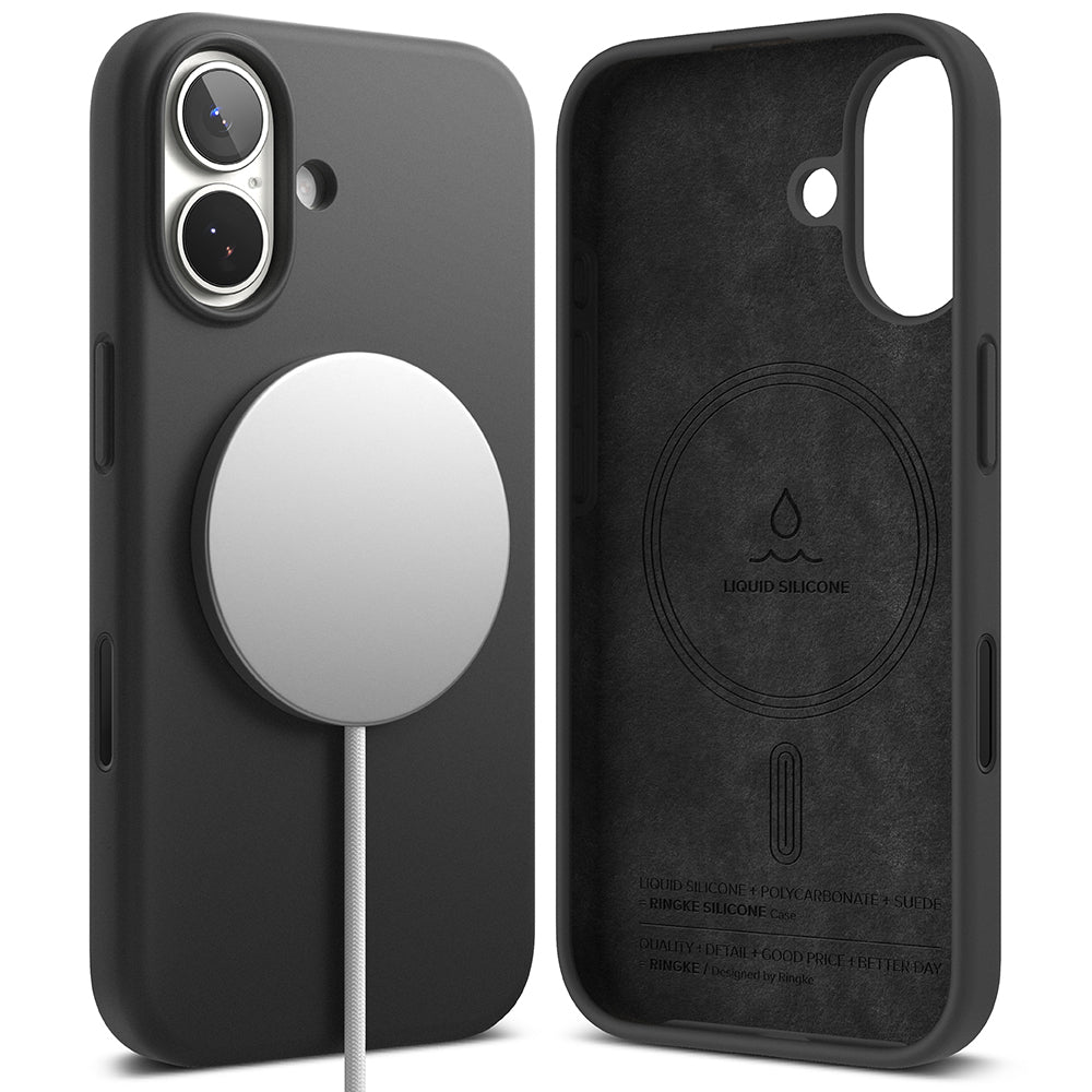 MagSafe Hülle für Apple iPhone 17, Ringke, Silikon, Schwarz