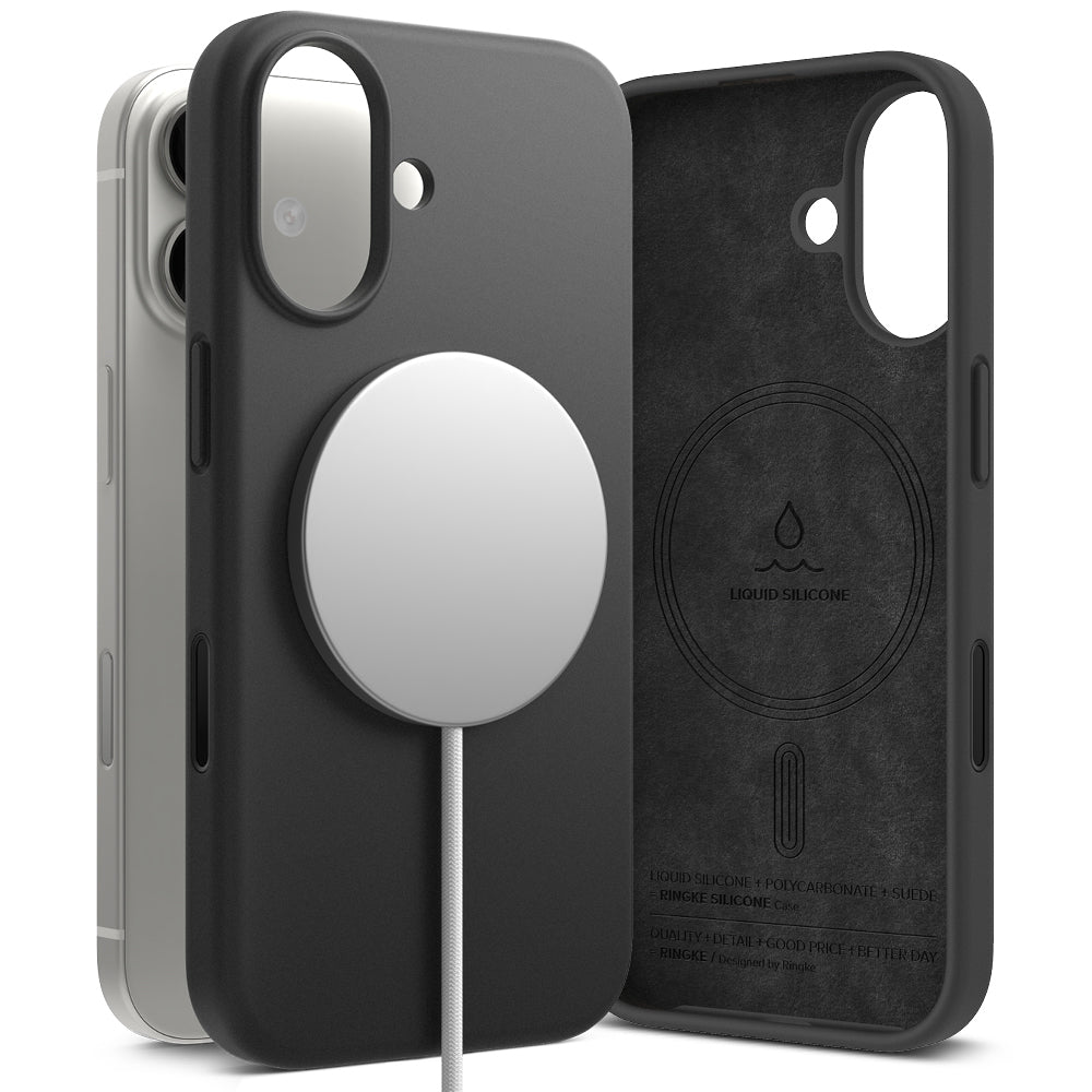 MagSafe Hülle für Apple iPhone 17, Ringke, Silikon, Schwarz