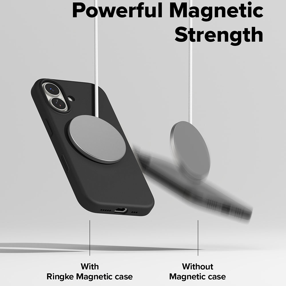 MagSafe Hülle für Apple iPhone 17, Ringke, Silikon, Schwarz