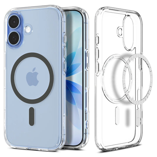 Coque MagSafe pour Apple iPhone 17, Spigen, Ultra Hybrid, Gris
