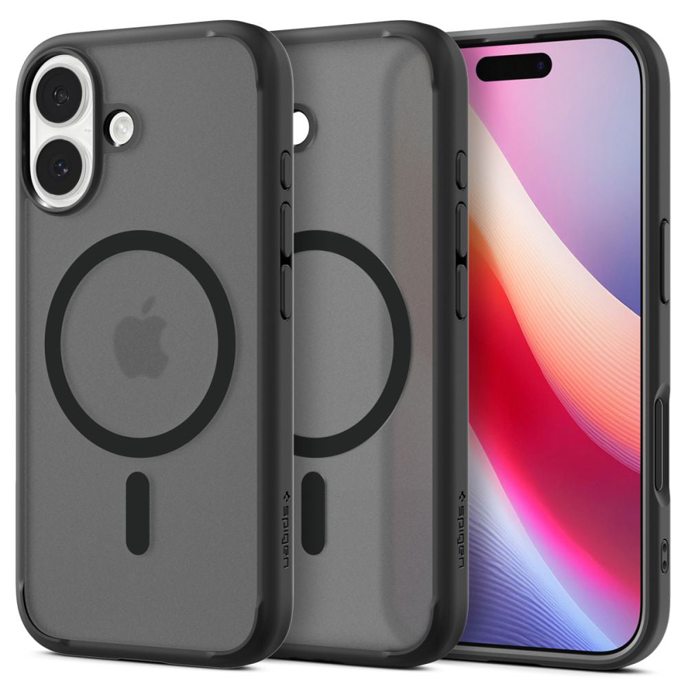 Coque MagSafe pour Apple iPhone 17, Spigen, Ultra Hybrid, Noir Satiné