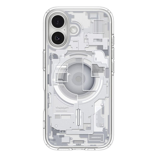 Coque MagSafe pour Apple iPhone 17, Spigen, Ultra Hybrid Zero One, Blanche