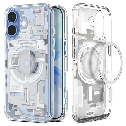 Coque MagSafe pour Apple iPhone 17, Spigen, Ultra Hybrid Zero One, Blanche