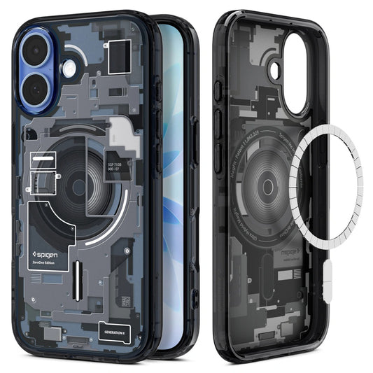 Coque MagSafe pour Apple iPhone 17, Spigen, Ultra Hybrid Zero One, Noire