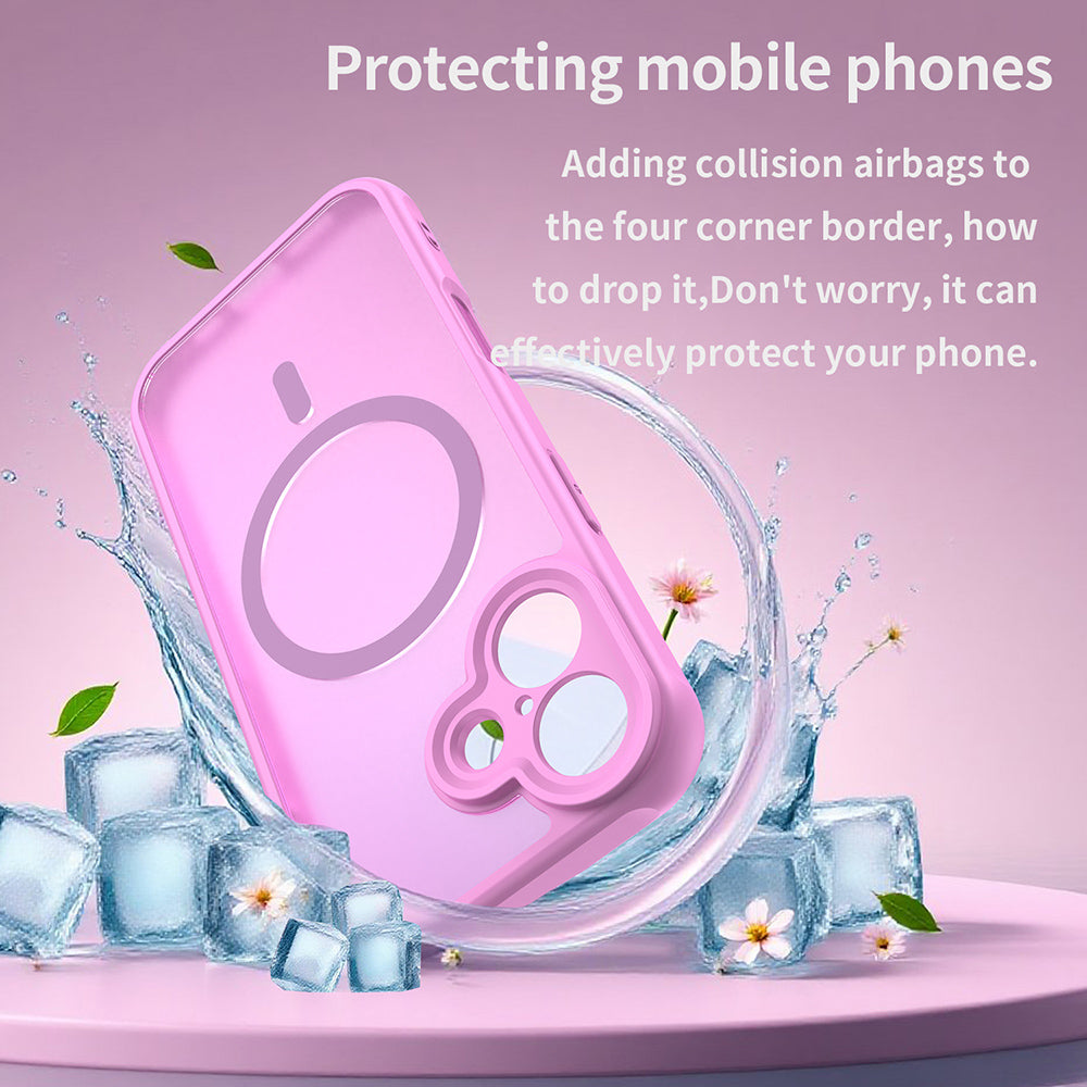 Étui MagSafe pour Apple iPhone 17, Techsuit, HaloFrost II, Rose