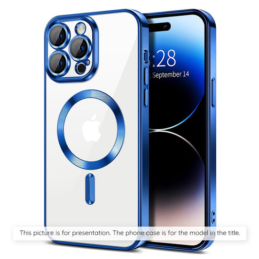MagSafe Hülle für Apple iPhone 17, Techsuit, Luxury Crystal, Blau