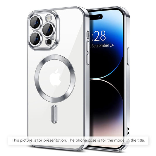 MagSafe Hülle für Apple iPhone 17, Techsuit, Luxury Crystal, Silber