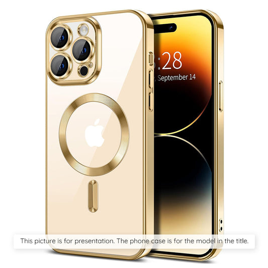 MagSafe Hülle für Apple iPhone 17, Techsuit, Luxury Crystal, Gold