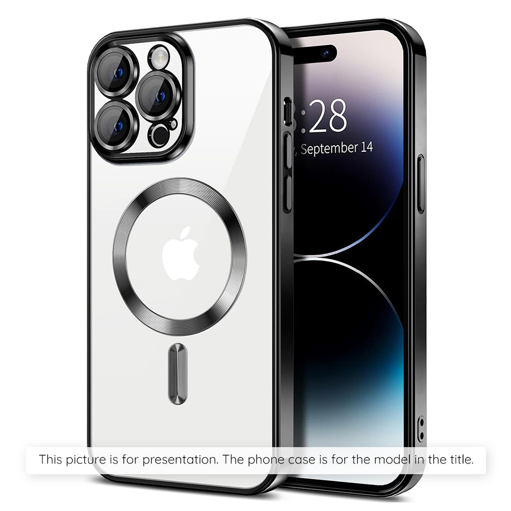 MagSafe Hülle für Apple iPhone 17, Techsuit, Luxury Crystal, Schwarz