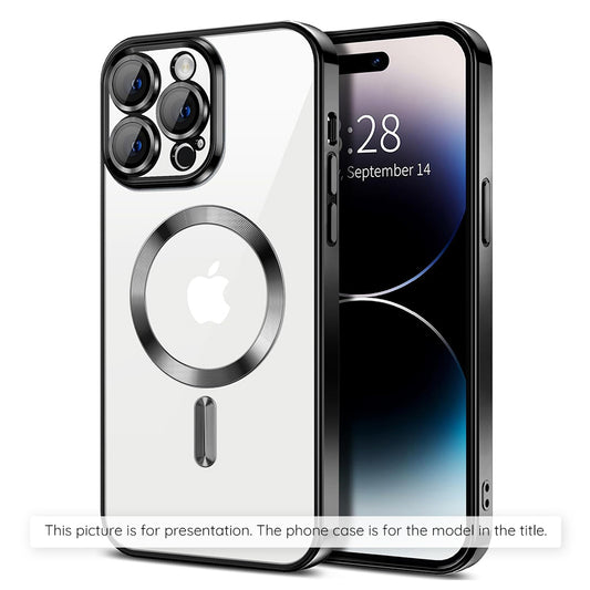 MagSafe Hülle für Apple iPhone 17, Techsuit, Luxury Crystal, Schwarz