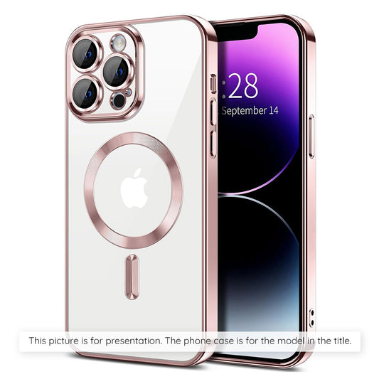 Coque MagSafe pour Apple iPhone 17, Techsuit, Luxury Crystal, Rose