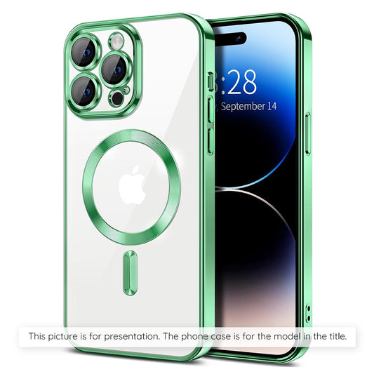 Étui MagSafe pour Apple iPhone 17, Techsuit, Luxury Crystal, Vert Clair