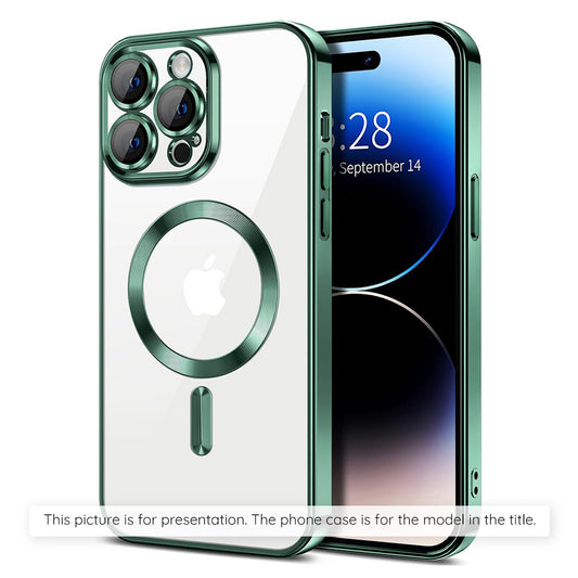Étui MagSafe pour Apple iPhone 17, Techsuit, Luxury Crystal, Vert Foncé
