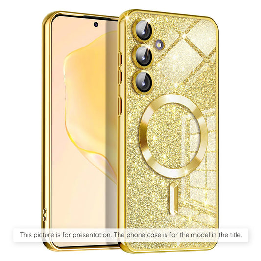 Étui MagSafe pour Apple iPhone 17, Techsuit, Luxury Glitter, Doré