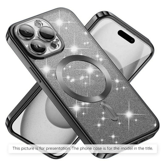 Étui MagSafe pour Apple iPhone 17, Techsuit, Luxury Glitter, Noir