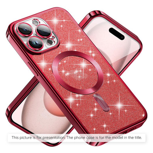 Coque MagSafe pour Apple iPhone 17, Techsuit, Luxury Glitter, Rose