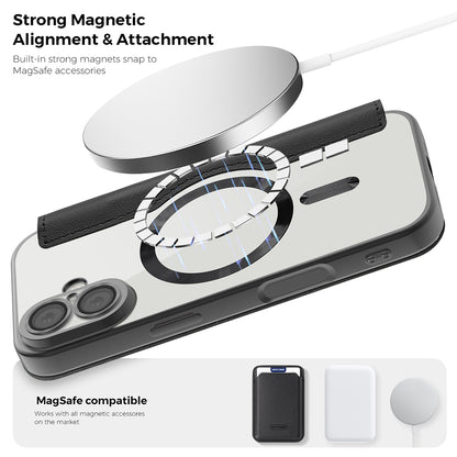 Housse MagSafe pour Apple iPhone 17, Techsuit, SmartMag Book, Bleue