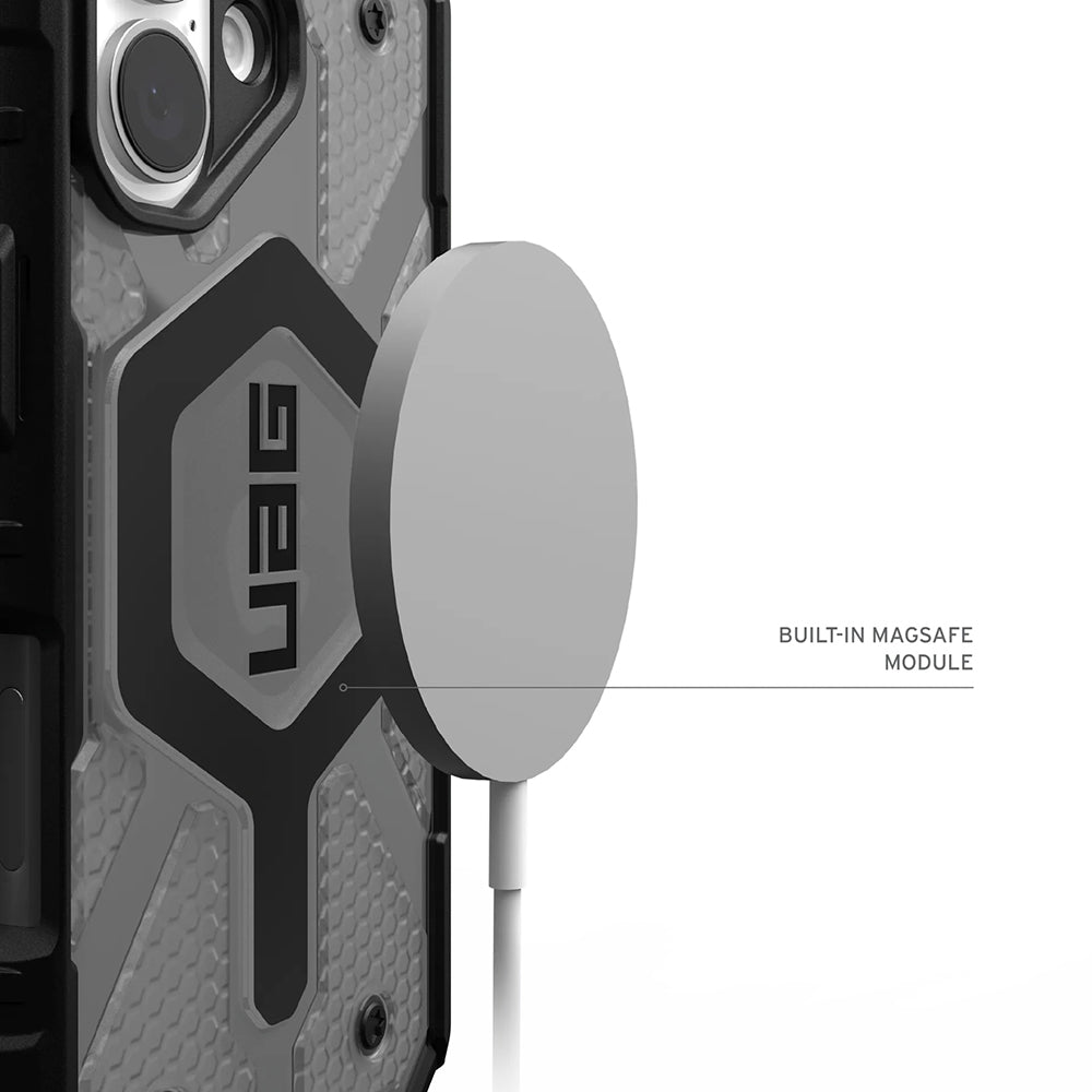 Coque MagSafe pour Apple iPhone 17, Urban Armor Gear, Pathfinder Clear, Gris