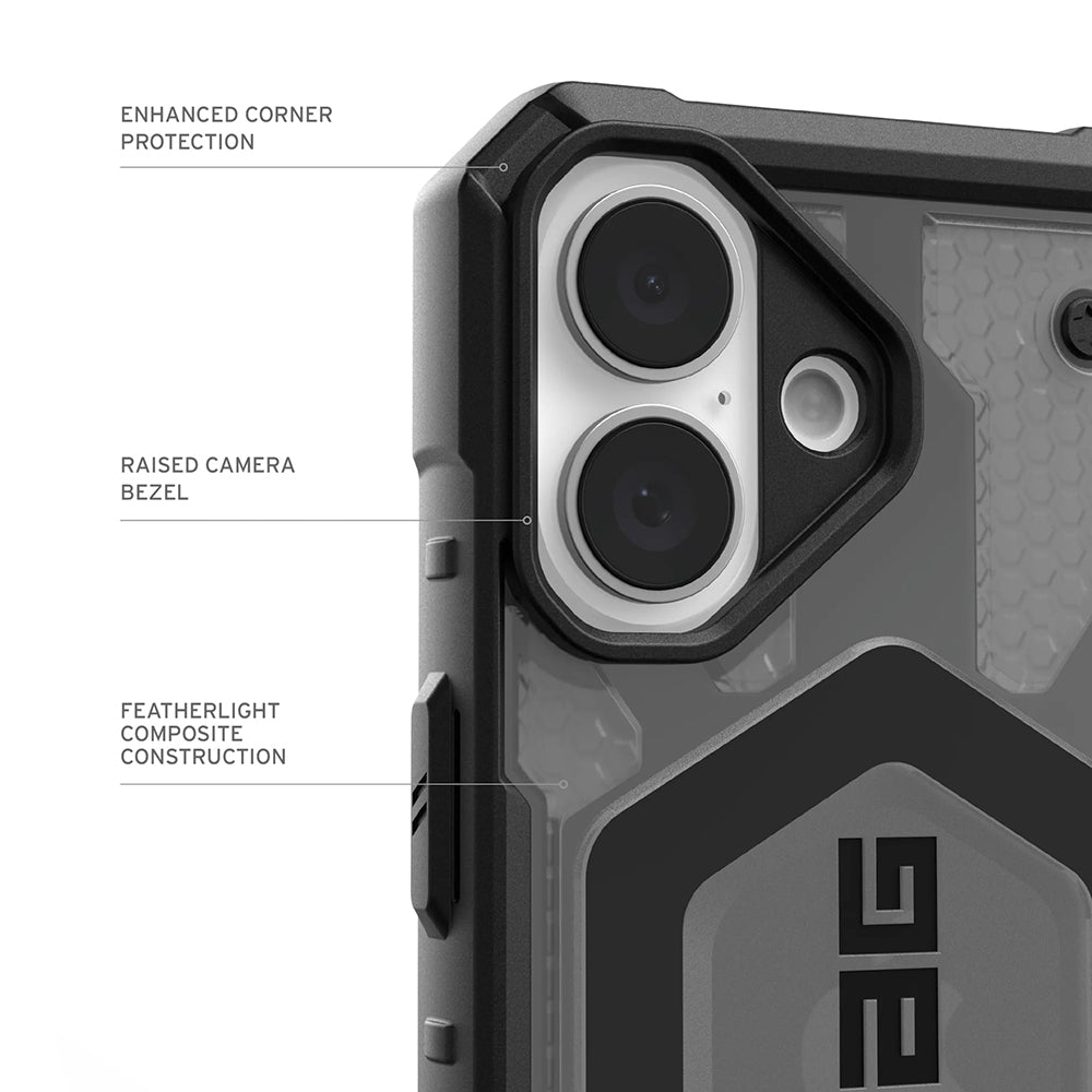 Coque MagSafe pour Apple iPhone 17, Urban Armor Gear, Pathfinder Clear, Gris