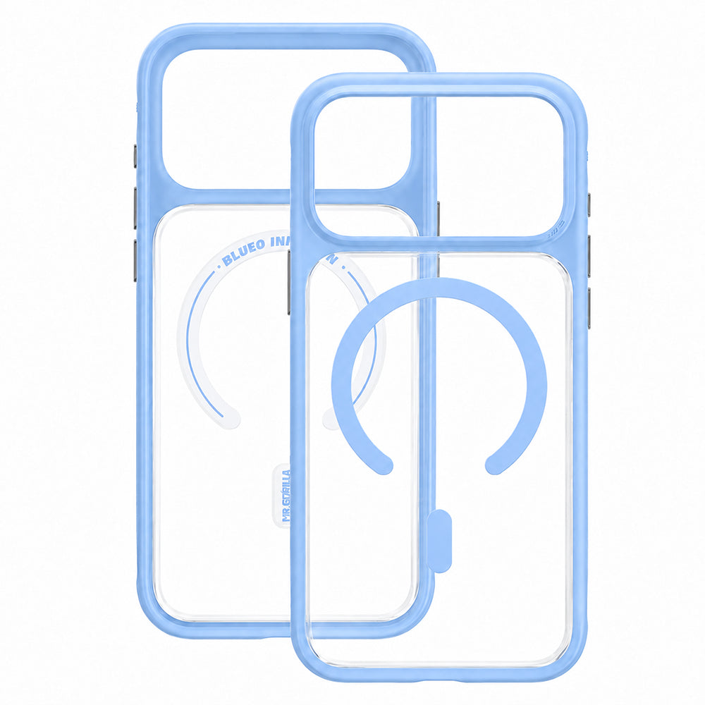 MagSafe-Hülle für Apple iPhone 18 Pro / 17 Pro, Blueo, hautfreundlich und stoßfest, satiniertes Blau
