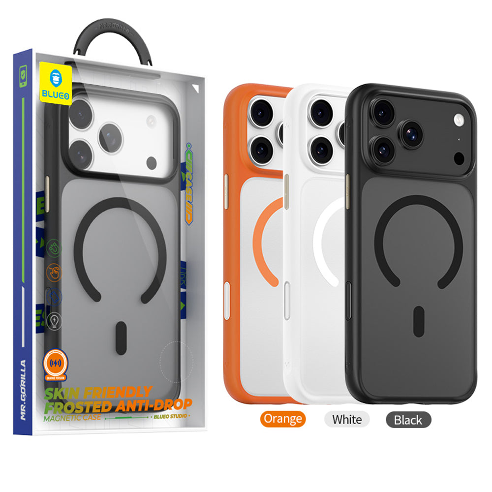 MagSafe-Hülle für Apple iPhone 18 Pro / 17 Pro, Blueo, hautfreundlich und stoßfest, satinschwarz