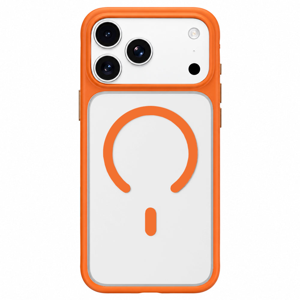 MagSafe-Hülle für Apple iPhone 18 Pro / 17 Pro, Blueo, hautfreundlich und stoßfest, satiniertes Orange