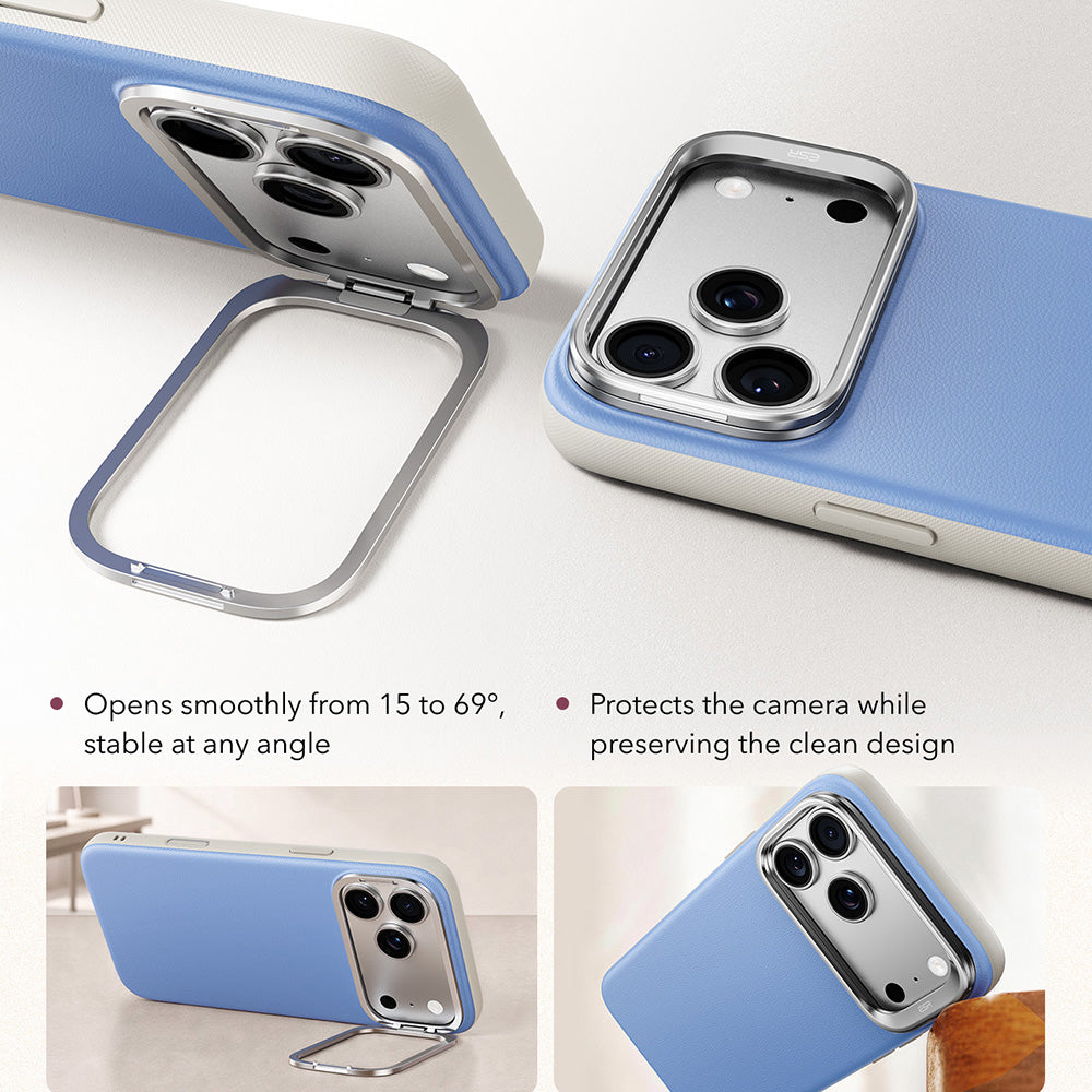 Coque MagSafe pour Apple iPhone 18 Pro / 17 Pro, ESR, Atelier avec support, Bleu