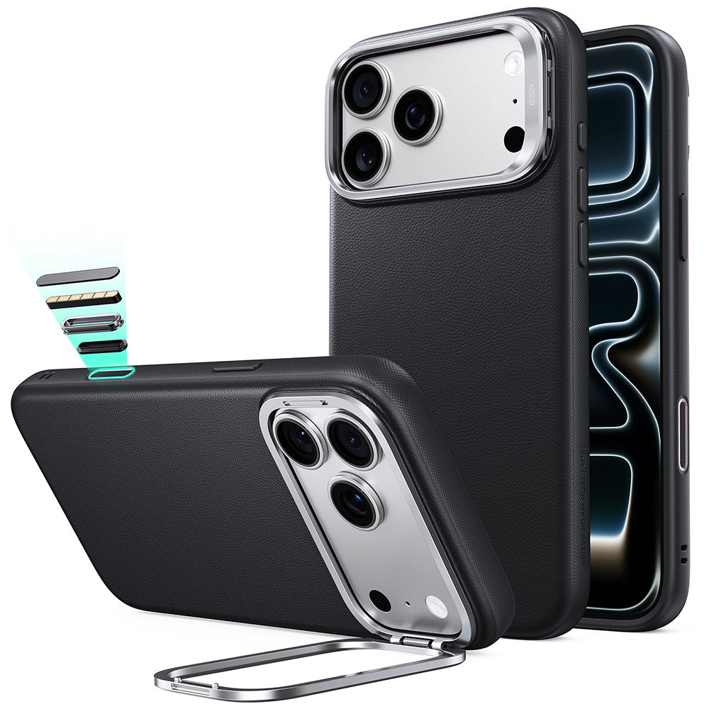 MagSafe-Hülle für Apple iPhone 18 Pro / 17 Pro, ESR, Atelier mit Ständer, Schwarz