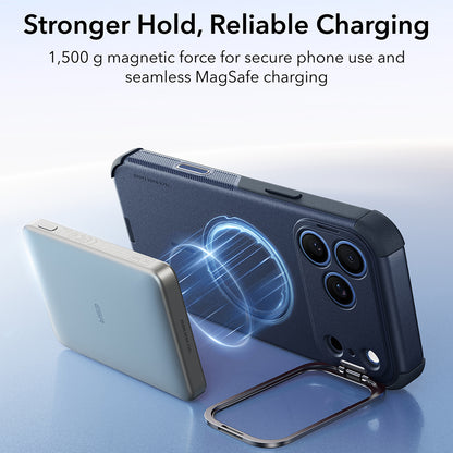 MagSafe-Hülle für Apple iPhone 18 Pro / 17 Pro, ESR, Cyber Armor Kickstand, Blau
