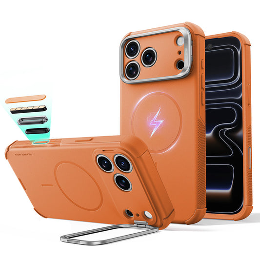 MagSafe-Hülle für Apple iPhone 18 Pro / 17 Pro, ESR, Cyber Armor Kickstand, Orange